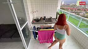 i hired this latina with a delicious ass, look at her dance