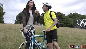 Mature woman in heels gives blowjob to big cock ending in facial