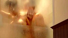 Wife gets fucked in the bathroom and swallows cum