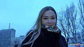 German scout - fitness model gets rough anal on street