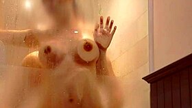 Wife gets fucked in the bathroom and swallows cum