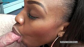 Black Hottie Nikki Ford Swallows White Dick