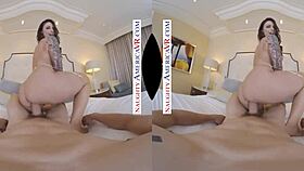 Naughty America - Ivy LeBelle's Curvy Body Swallows in Lingerie with Piercing and Hairy Pussy in POV VR Fuck