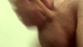 Getting horny at work leads to a risky masturbation session and cumshot