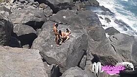 Intense Gay Bareback Action on Rio's Public Beach