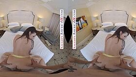 Naughty America - Ivy LeBelle's Curvy Body Swallows in Lingerie with Piercing and Hairy Pussy in POV VR Fuck