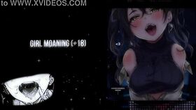 Hot girl moans during solo handjob.