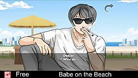 Babe Gets Playful on the Beach Today