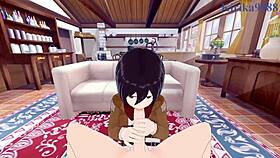 mikasa and annie in intense pov hentai