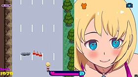 Riding To Bounce City Pornplay Hentai Sex Game Ep 1 Exhibitionist Girl Rides Dildo On Bike