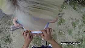 Icy blonde teen 18+ fucked at back alley