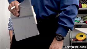 busty milf krissy lynn negotiating with the officer 😏 deepthroat action!