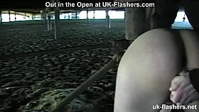 British BBW Flashes And Masturbates In Public Bar