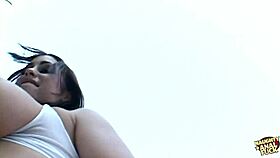 imagine the screams as this hung guy plows the curvy brunette's tight asshole