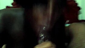 cum on, suck it, ebony teen deepthroats big black cock non-stop