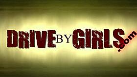 Group activity on the street with car window