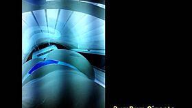 I Am Preparing For My Lover In The Tanning Booth, Getting Ready For Anal Fun.