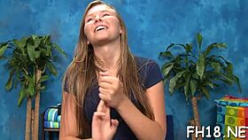 teen masseuse fucked hard in rubber