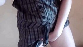 Lonely girl masturbates wet pussy to orgasm