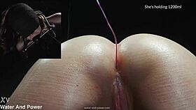 Scottish Violet Bee gags and gets enema in submissive scene