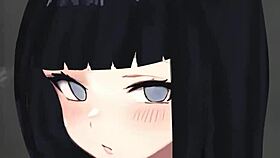 Hinata gives hot handjob in pov