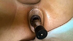 Close-Up Anal Vibrator Teasing Her Tight Hole