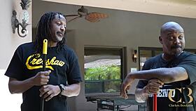 Blonde Bodybuilder Lover's Intense Muff Diving and Blowjob