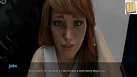 Brunette girlfriend discovers John's secret in homemade 3D anime