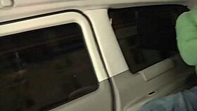 Bara brass rides cock in car, but guy fails