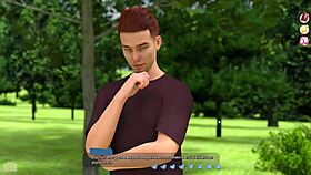 Blonde hottie rides cowgirl in hentai game