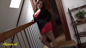 classy busty milf in lingerie turns into a wild nympho at home. her oiled big natural tits drive pure chaos.