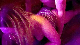 real sex happens at party on floor while guests dance.