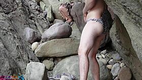 Cave Woman Craves Sex, Gets Holes Filled Outdoors