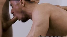 Want to see the hunk threesome with pig roast?