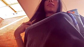 emo girl enjoys solo masturbation with softcore touches