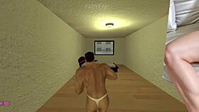 giant futanari and bigtits milf aunty play bizarre hotel room game