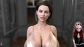 In Shadows Episode 7, the milf engages in bdsm game with dildo and handjob