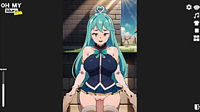 konosuba aqua standing sex creampie h game