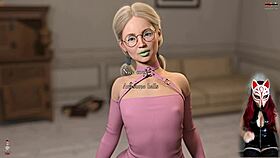 In Shadows Episode 7, the milf engages in bdsm game with dildo and handjob