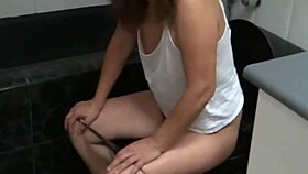 stepson records me pissing in a wild compilation while showing off his cock.