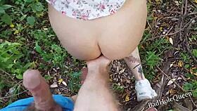 Beautiful Babe Experienced Intense Pleasure Fucking In The Garden Bushes