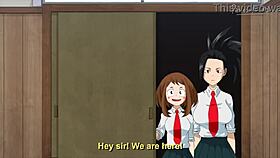 why are 2 teen 18+s gagging on big black cocks in my hero academia hentai?