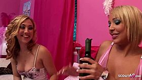 Step-daughter Pippa and Romana's foursome swinger sex with big cocks