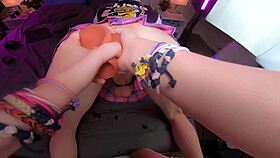 Ever seen a mistress fuck a guy's ass with a vagina? Totally insane scene!