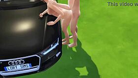 3D - Young 18+ Anal In The Car