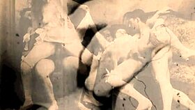 a retro vintage illustration of antique erotic art from the past