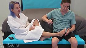 Stepson Gives Cheating Stepmom a Foot Massage Before More - Part 2