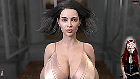 In Shadows Episode 7, the milf engages in bdsm game with dildo and handjob