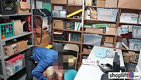 black teen 18+ busted by cop for stealing leash at work