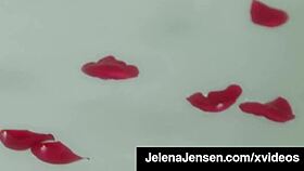 I watch Jelena Jensen and Vanessa Veracruz passionately fingering each other's pussies in the tub, their big natural tits bouncing as they reach intense orgasms.